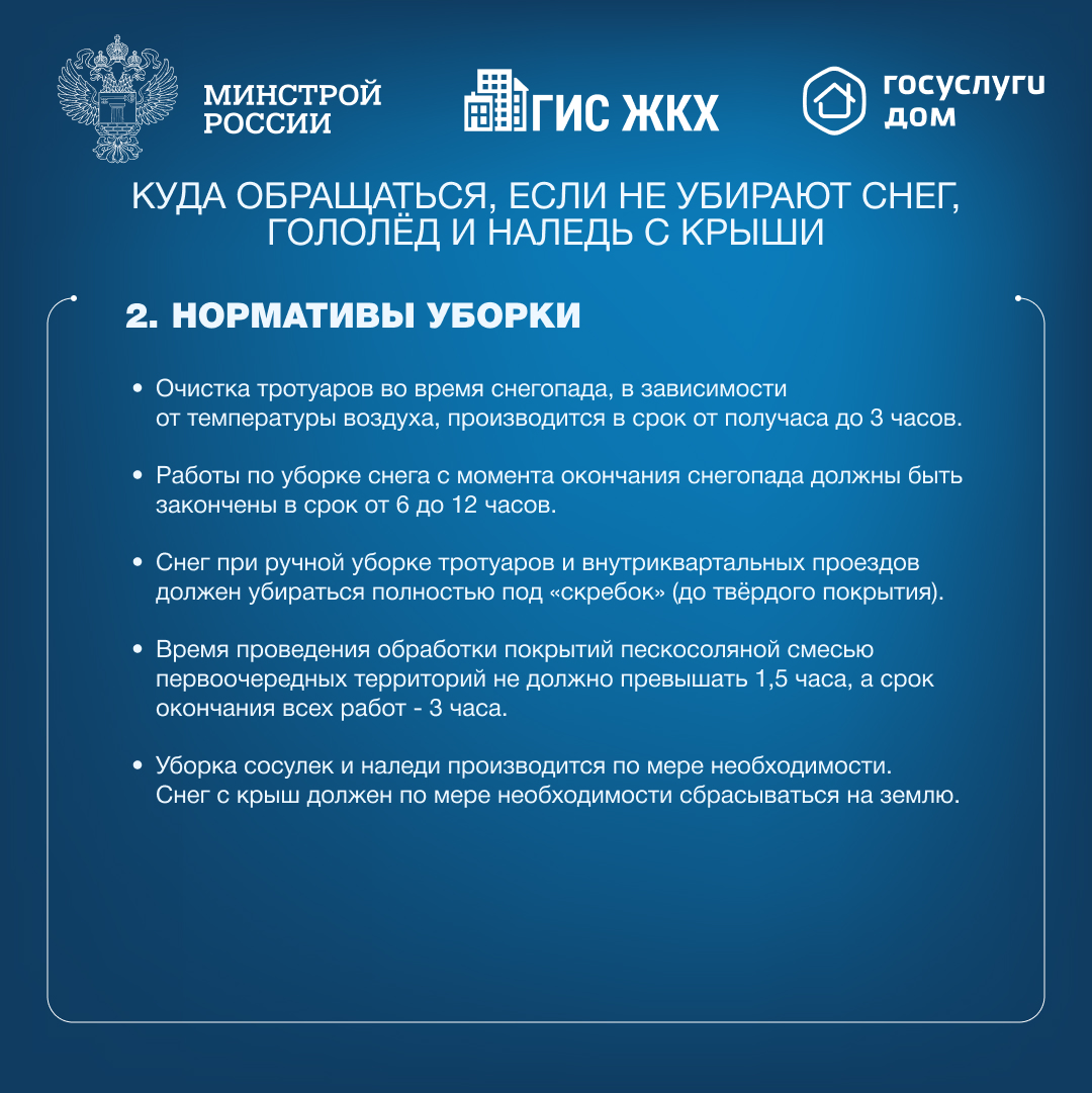 Нормативы уборки снега